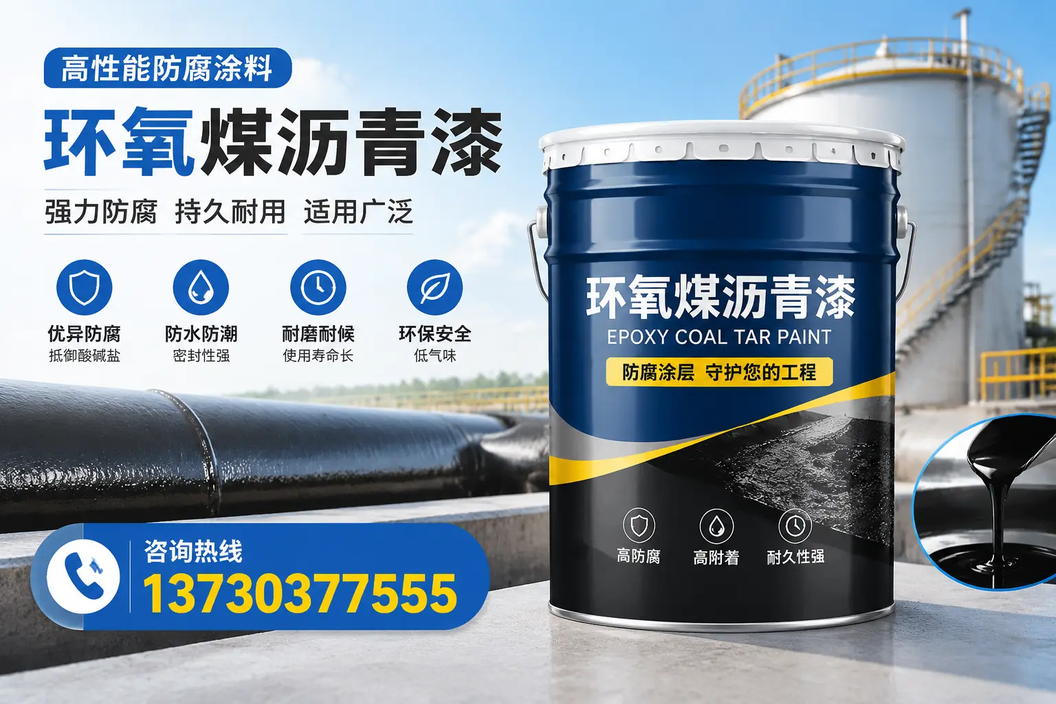 环氧煤沥青漆的耐久性分析，适合内江的使用场景